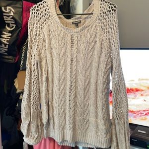 Express beige knit sweater
